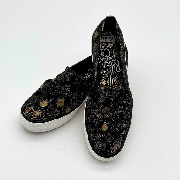 Keds X Rifle Paper Co Triple Decker Colette Jacquard Sneakers Slip On Shoes 6 - Picture 1 of 13